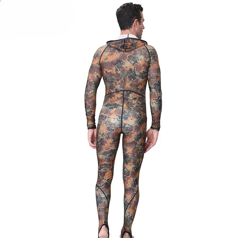 الخريف والشتاء الرجال التمويه بذلة قطعة واحدة البريدي مقنعين تصفح بدلة غطس ملابس الغوص للرجال