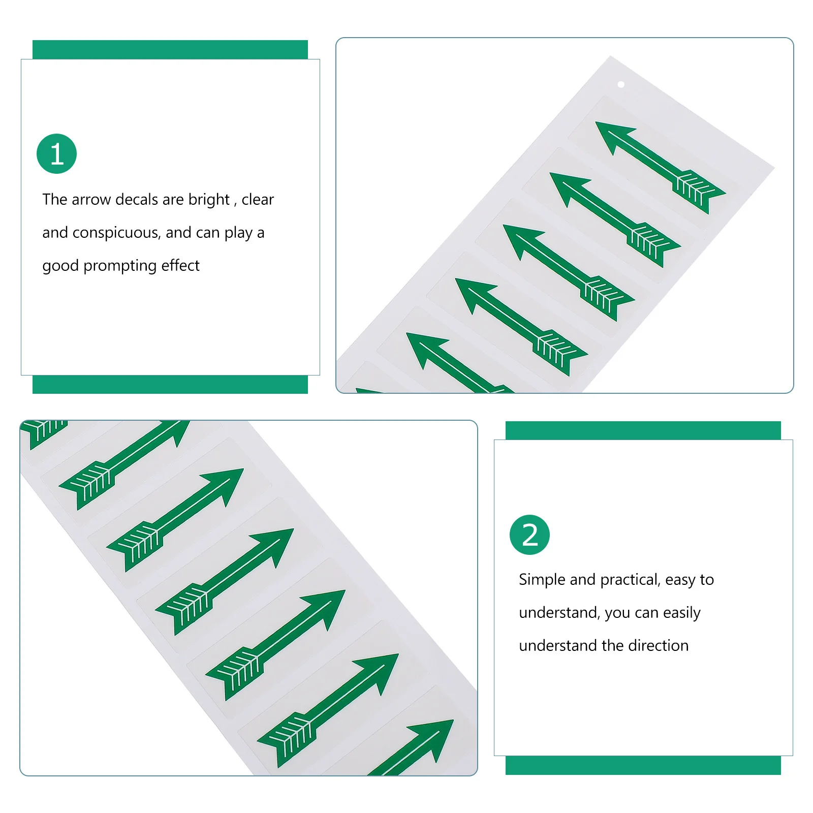 10 قطع من ملصقات تحذيرية لتدفق خط أنابيب متينة سهلة اللصق، ملصق تحذير على شكل سهم #4