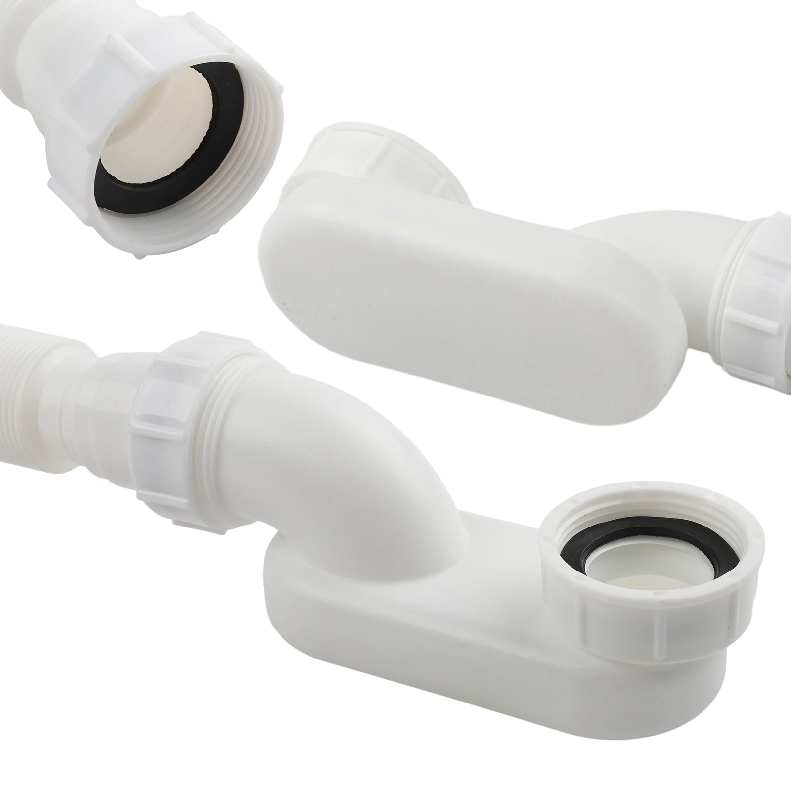 Adapts To Various Drain Alignments Effective Drainage Solution 80cm Length Bathtub Drain Compact Bathroom Use Low Profile Design
