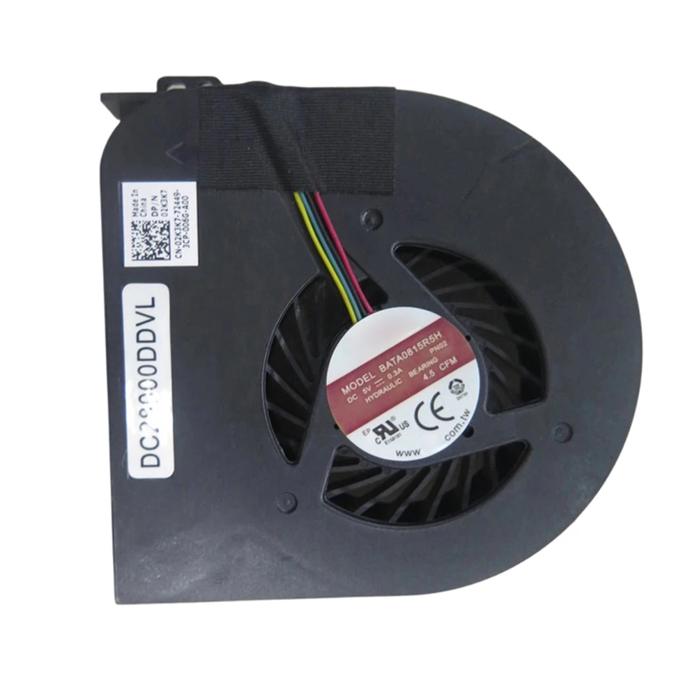 For DELL For Precision M4800 DC28000DDVL BATA0815R5H PN02 02K3K7 2K3K7 DC5V 0.3A Laptop CPU Fan