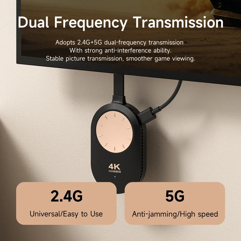

Wireless HDMI-Compatible Display Dongle Adapter 4K@60Hz Wireless Extender