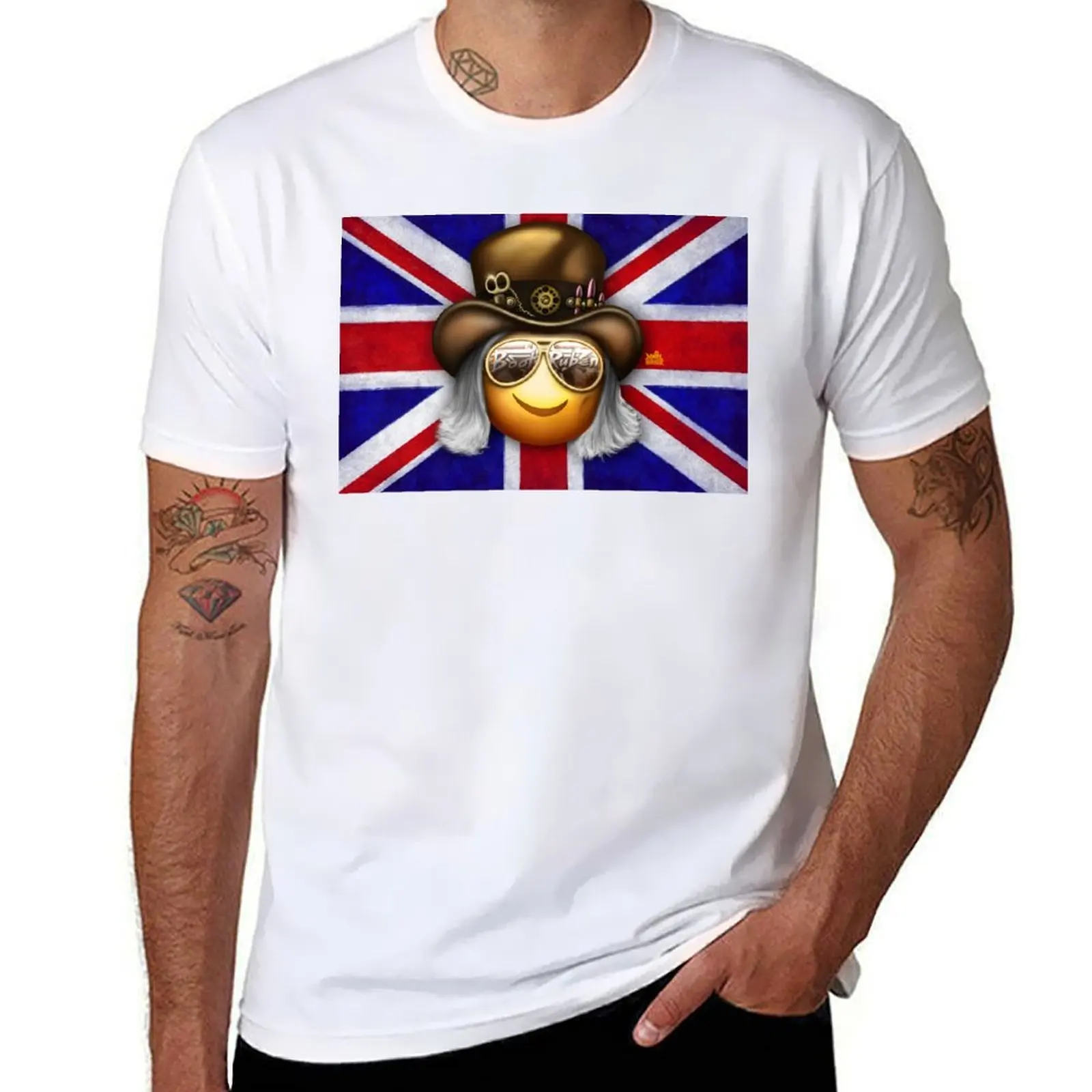 

BOOJI - UNION JACK (NEW) LANDSCAPE T-Shirt men t shirt cotton 100% t shirt for man T-Shirt