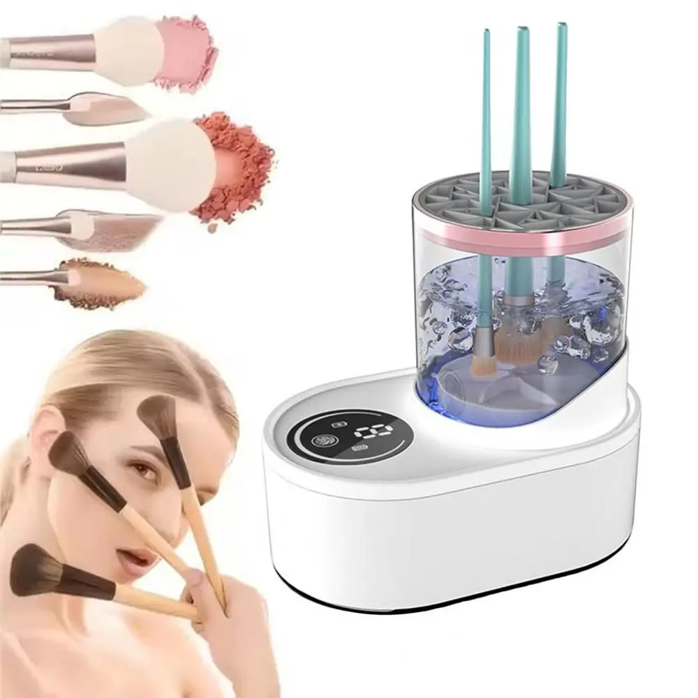 منظف فرش المكياج الكهربائي القابل للفصل، أدوات تنظيف فرشاة التجميل الأوتوماتيكية القابلة لإعادة الشحن عبر USB