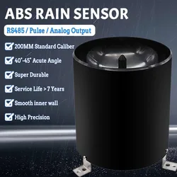 Rainfall Sensor Transmitter Module ABS Rain Barrel Rain Gauge Rainwater Automatic Monitor 0.2MM 0.5MM Pulse RS485 0-5V 4-20mA