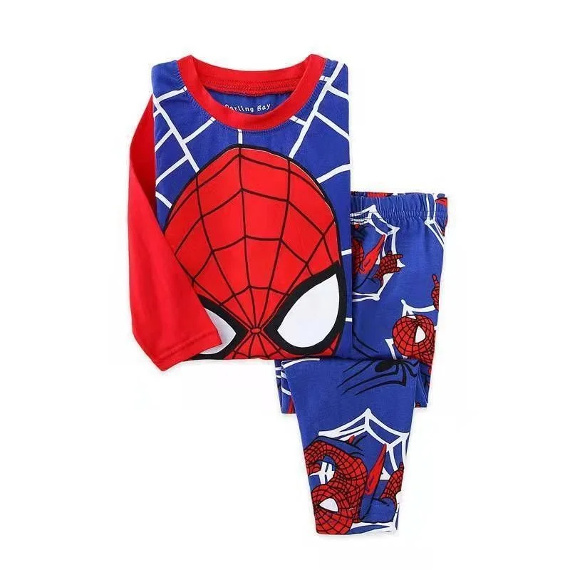 Baby Boys Spiderman Clothes Set Kids T-Shirt+Long Pants Outfits Toddler Iron Toy Story Cosplay Costumes Children Clothing Set