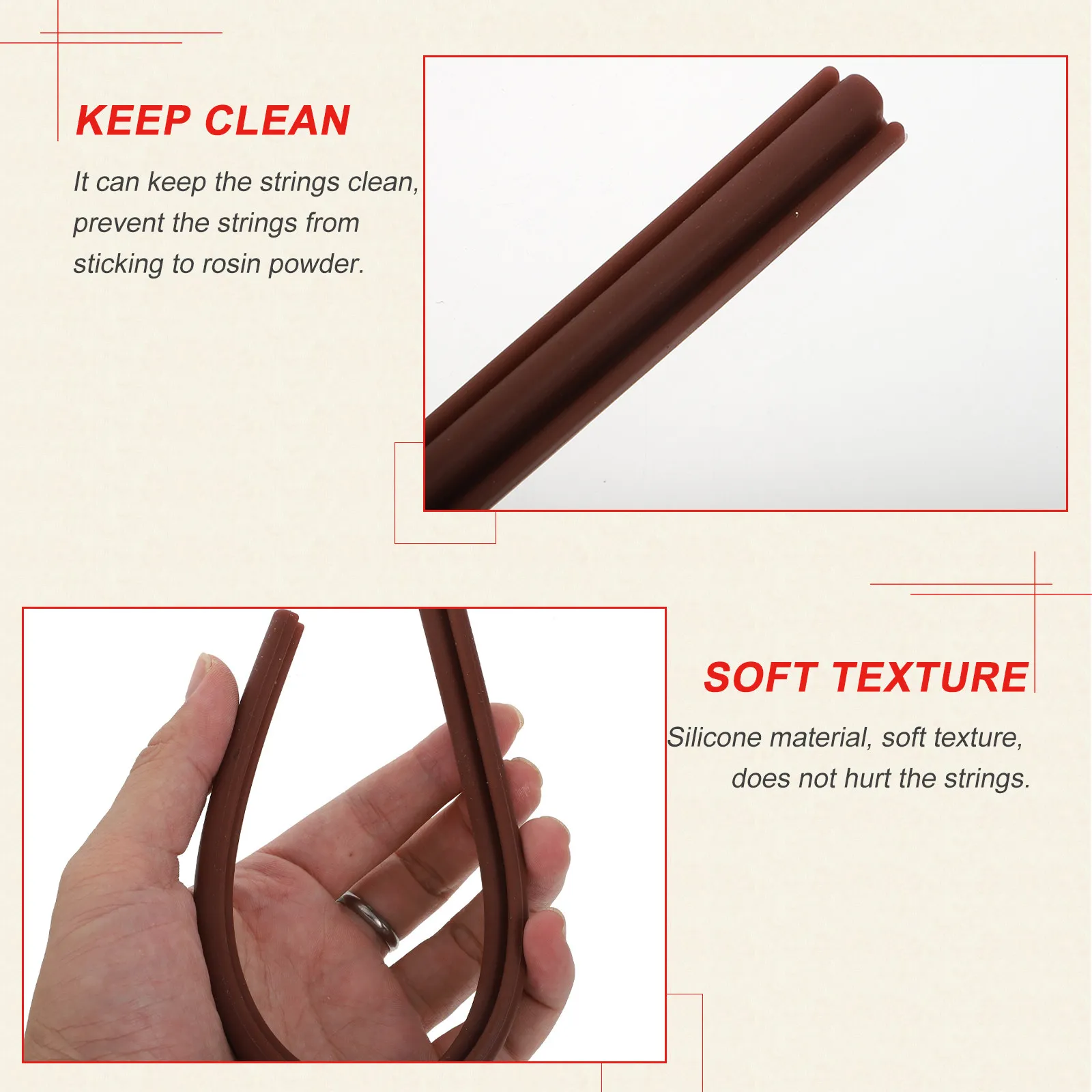 1Pcs Erhu String Protective Sleeve Premium Silicone Cover Prevent Rosin Powder Sticky Erhu Accessory Musical Instrument Part