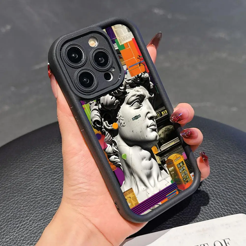 

Чехол для телефона из утолщенного ТПУ с граффити-дизайном для iPhone 17 16 15 14 13 12 11 Air Pro Max Plus, красочный чехол
