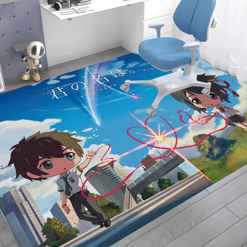 

Anime Your Name Floor Mat INS Style Soft Bedroom Floor House Laundry Room Mat Anti-skid Bedside Area Rugs