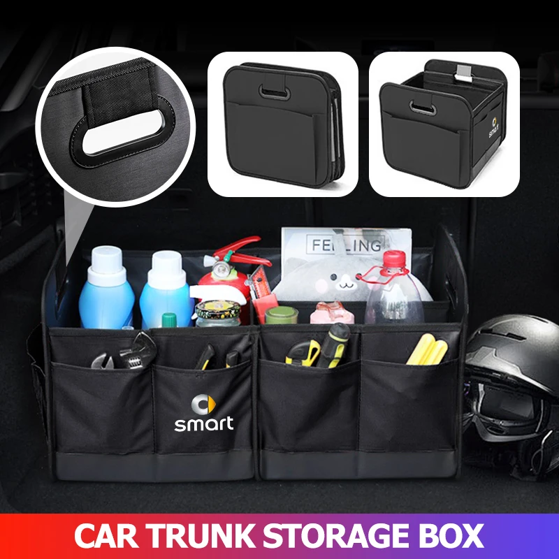 

Коробка-органайзер для багажника автомобиля, складная сумка для хранения из ткани Оксфорд для Smart EQ Cabrio Crossblade ROADSTER City-Coupe 452 454