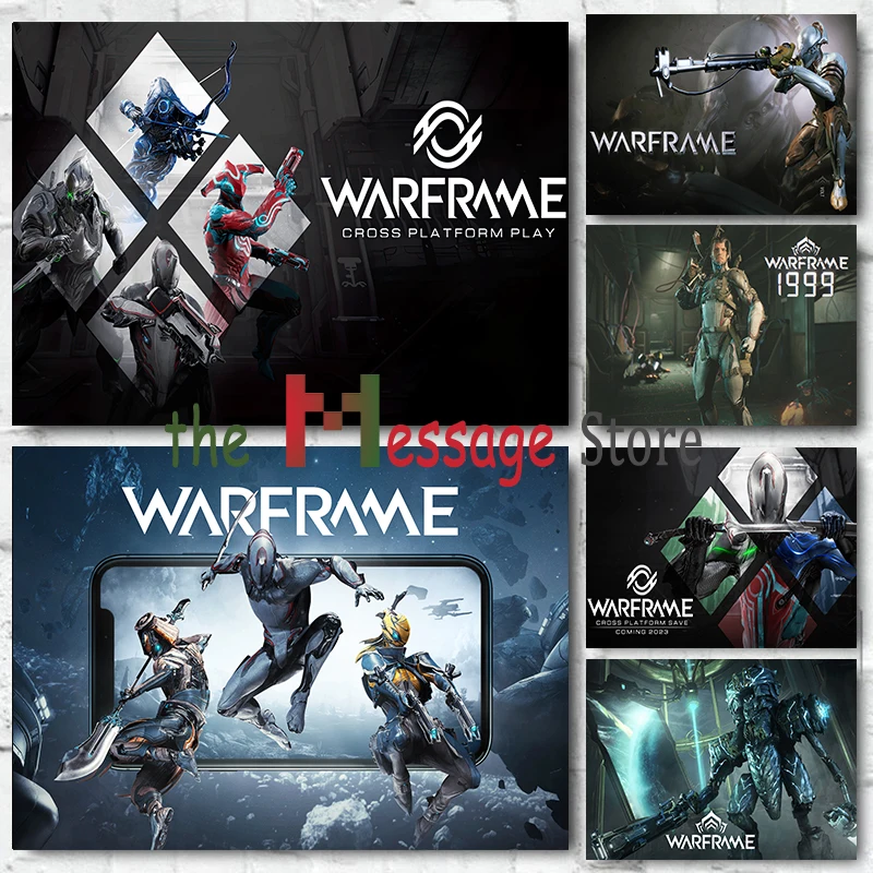 Warframe Video Game Shooting Game Poster Canvas Printing Warframe Gaming Wall Art Decor Gaming Room Internet Bar Wall Decoration