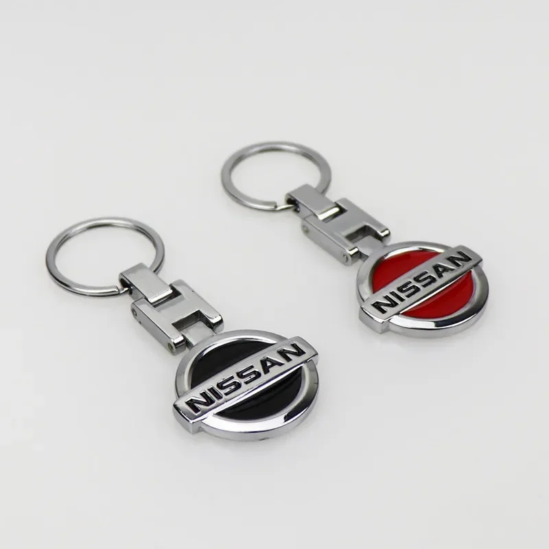 Alloy Car Styling Keychain Key Ring Chain Holder for Nissan X-Trail Xterra Qashqai Sylphy Tiida Almera Logo Auto Accessories