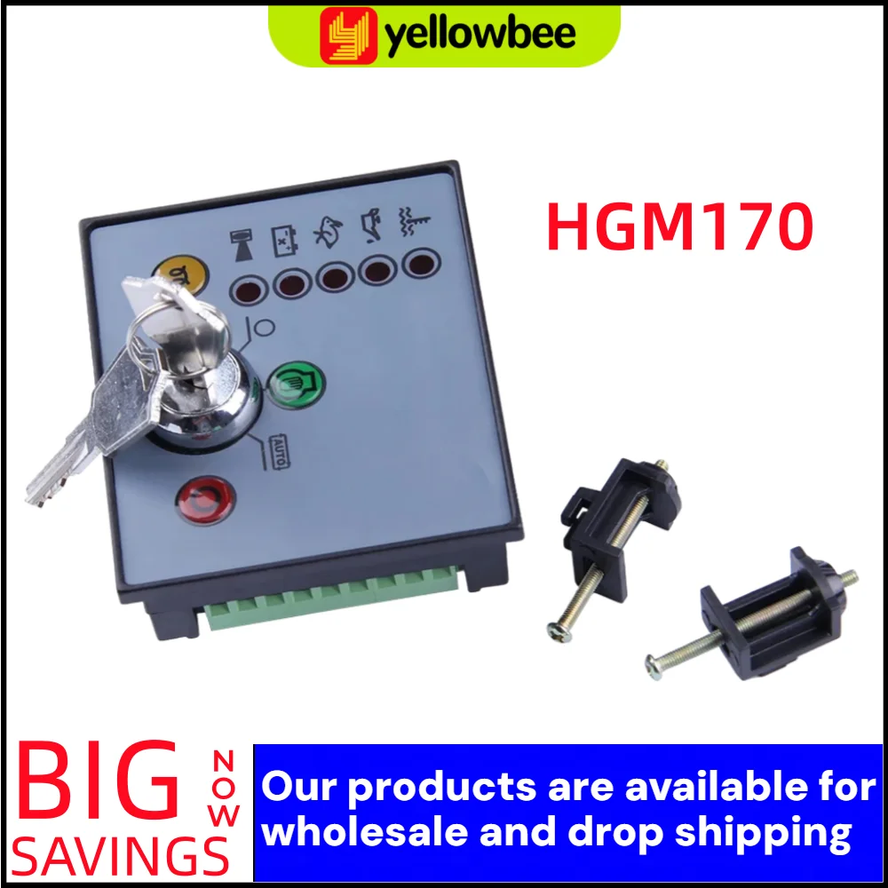 

HGM170 Automatic Engine Control Module Diesel Power Genset Parts Ac Generator Controller Electronic Circuit Board Auto Start HGM