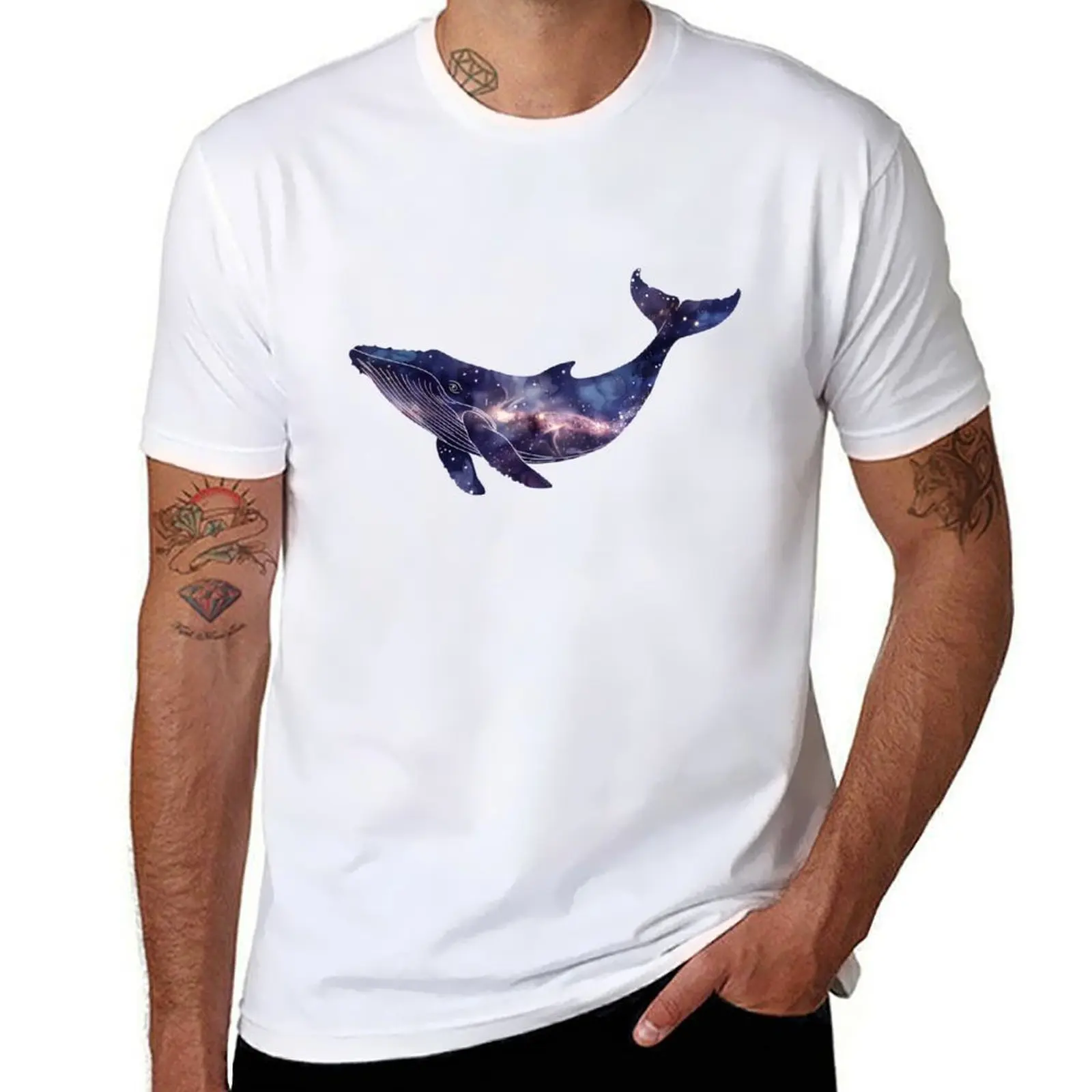 

Galaxy Space Whale T-Shirt t shirts with prints man t shirts graphic t shirts for man cotton T-Shirt