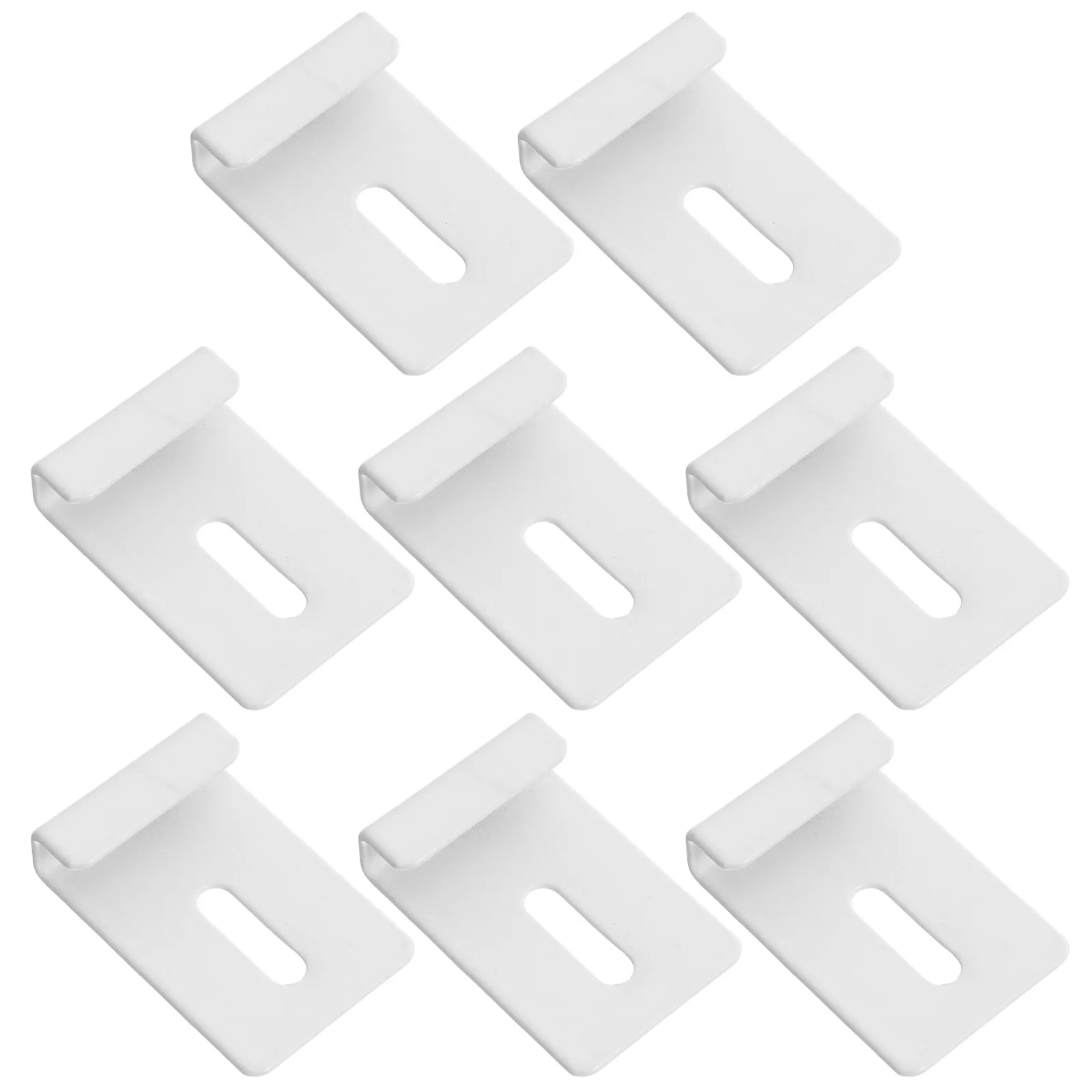 8Pcs Heavy Duty Metal Mirror Holder Kit Clip-on Mirror Hangers for Bathroom Makeup Mirrors Frameless Glass Wall Mounting