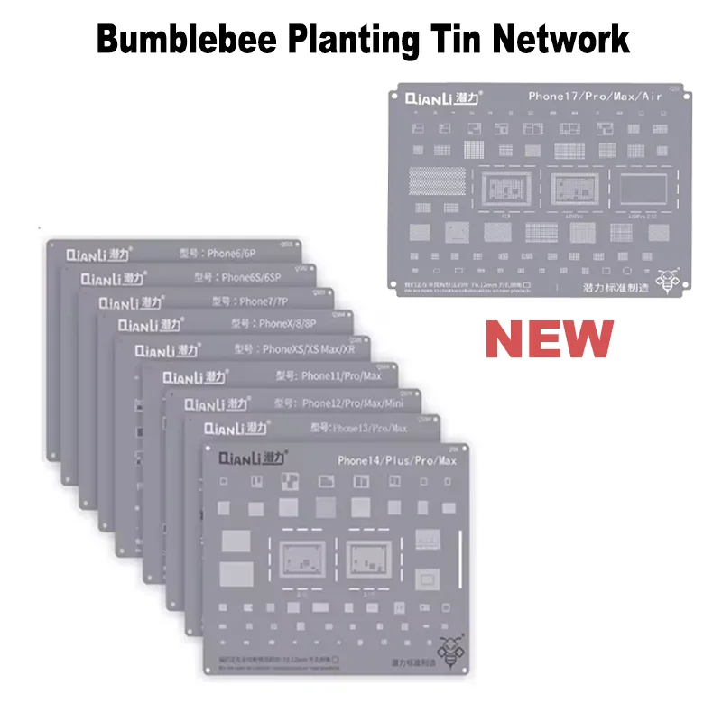 QianLi Bumblebee Stencil for Phone17 Pro Max Air New 729 Precision Soldering Repair Tool Multiple Models Available