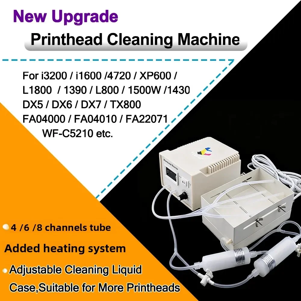 DTF Sublimation UV Printhead Cleaner for Epson XP600 I3200 I1600 L1800 TX800 DX5 DX6 DX7 FA04010 Print Head Unclog Cleaning Kit