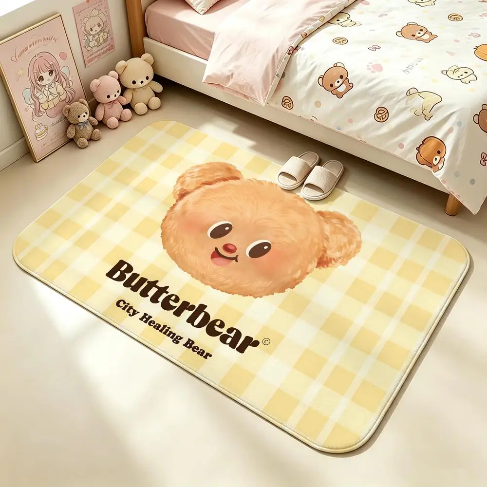 IP-Butter BearS Floor Mat Soft Non-Slip Bath Mat, Bedside Carpet, Absorbent Doormat for Home