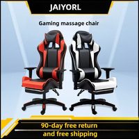E-sports Gaming Massage Chair With Foot Rest Full Body Vibration Backrest Home Office Rotating Computer Chair Bluetooth Speaker