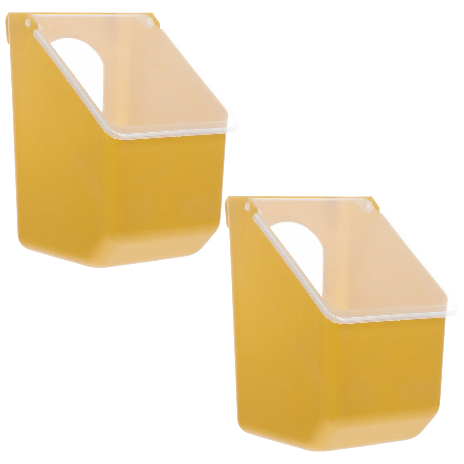 

2pcs Pigeon Feeder Hanging Reusable Plastic Poultry Feeder For Chicken Quail Cage Bird Food Container Small Animal Feeding