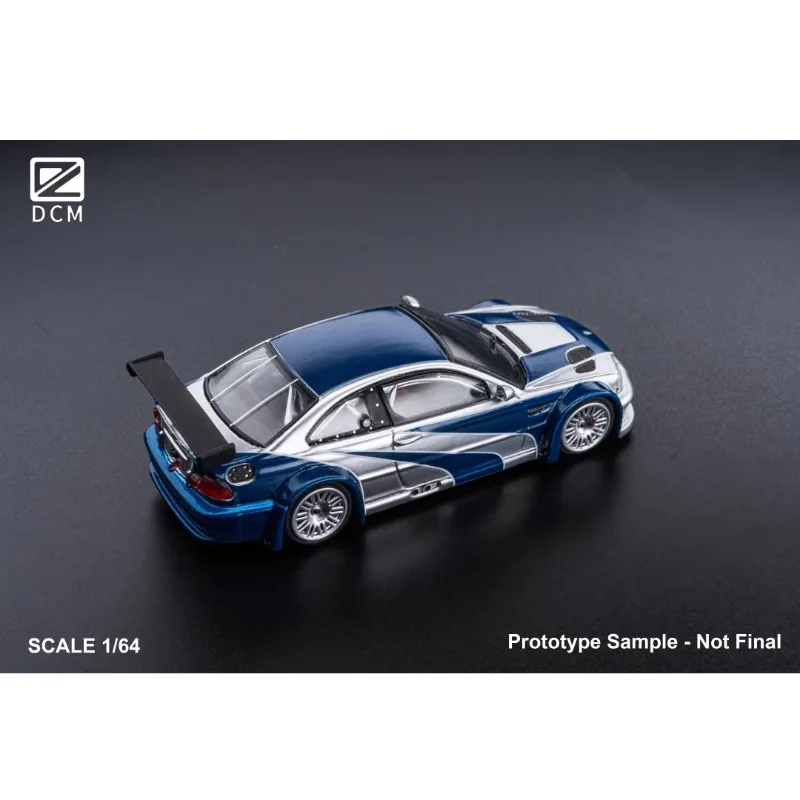 DCM 1:64 BMW M3 E46 Need for Speed model samochodu ze stopu, dekoracja pokoju chłopca, ozdoba kolekcjonerska dla dorosłych.