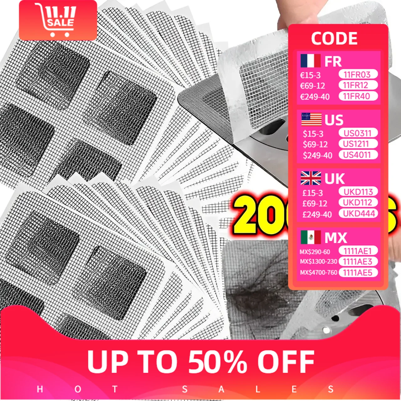 

Disposable Shower Drain Hair Catcher Mesh Shower Drain Covers Floor Sink Strainer Filter Hair Stopper For Bathroom Kitchen