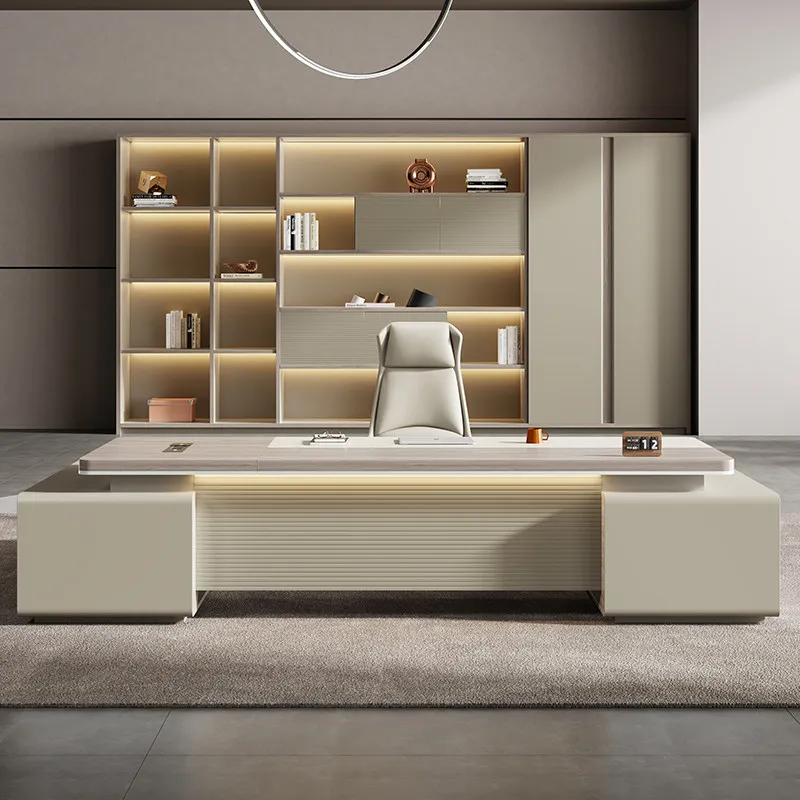 Strong White Executive Desk Storage Minimalist Large Wooden Cheap Office Desks Modern Luxury Mesa De Escritorio Office Furniture