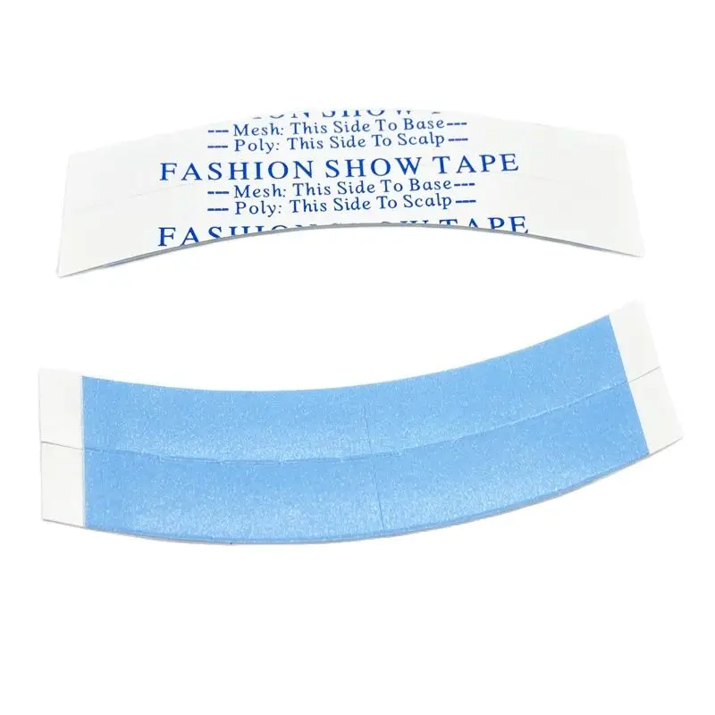 3 Kleur 36 Stuks 7.6 Cm * 2.2 Cm Blauw Dubbelzijdig Tape Kant Voorkant Pruik Tape Boog Dubbelzijdig Tape Voor Toupet Pruik Lijm