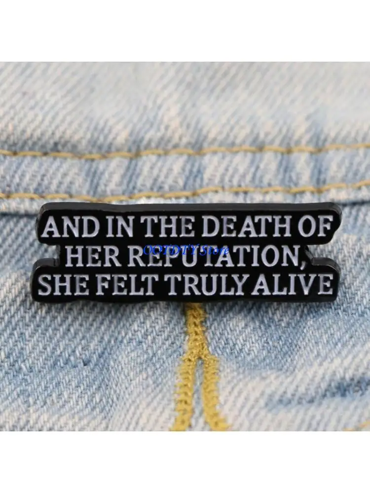 367A Elegant Mini Quote Brooch Humorous Enamel Pin Badges For Casual Stylish Pairing