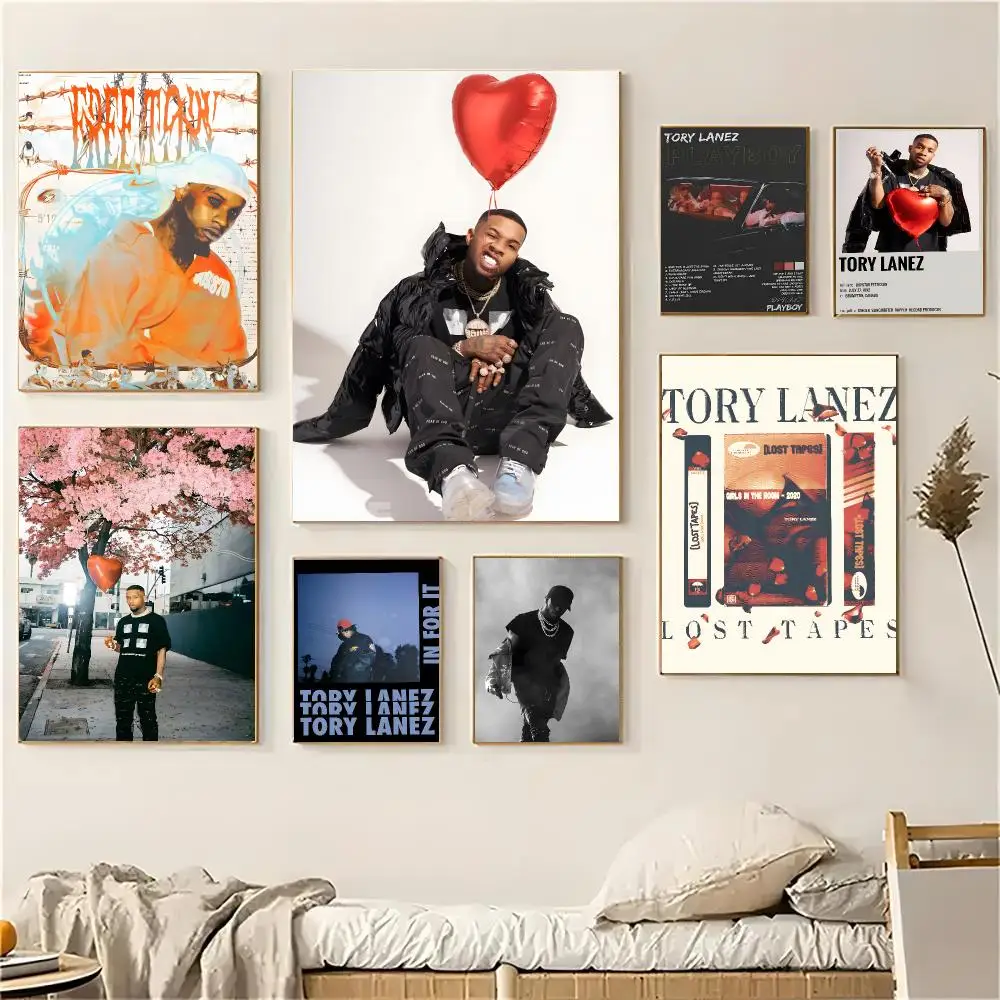 Tory Lanez Rapper Hiphop Poster Self-adhesive Decal Living Room Bedroom Party Bar Decor Moisture-proof Fade-resistant