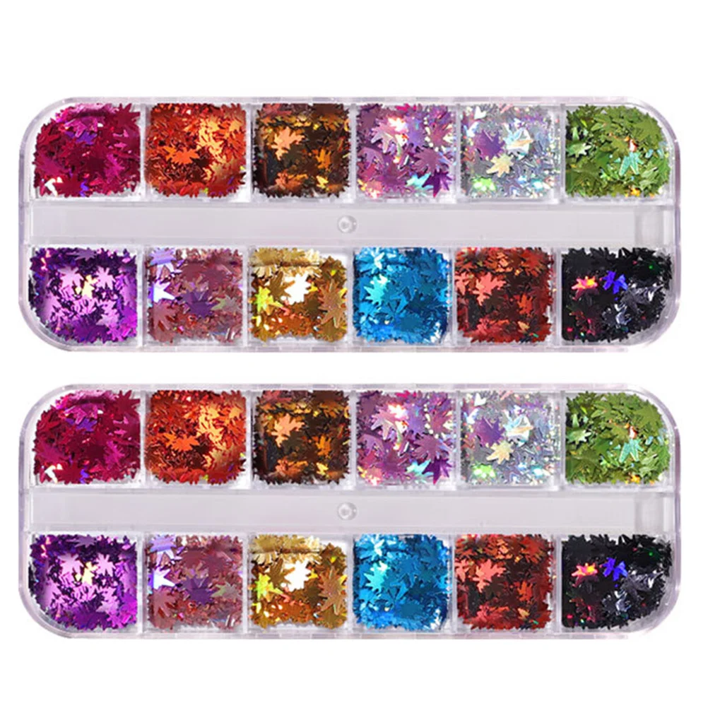 

Maple Leaf Manicure Sequins Nail Art Decorations For Christmas Wedding Diy Crafts Natural Artificial Nails Nail Paillette