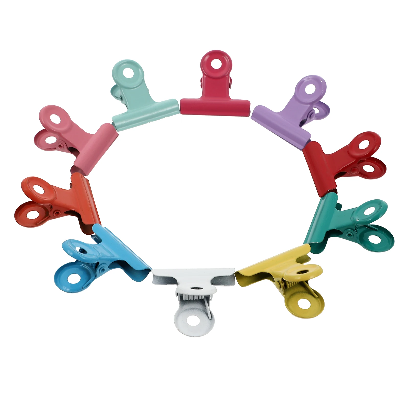 

10pcs Metal Office Clips Food Sealing Clamps for Bags Storage Kitchen Document Organizer Snack Bag Clamps Home Use Staples