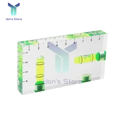 1 pz ad alta precisione trasparente 2D due direzioni livello magnetico bolla Mini livello forte campo magnetico nella parte inferiore