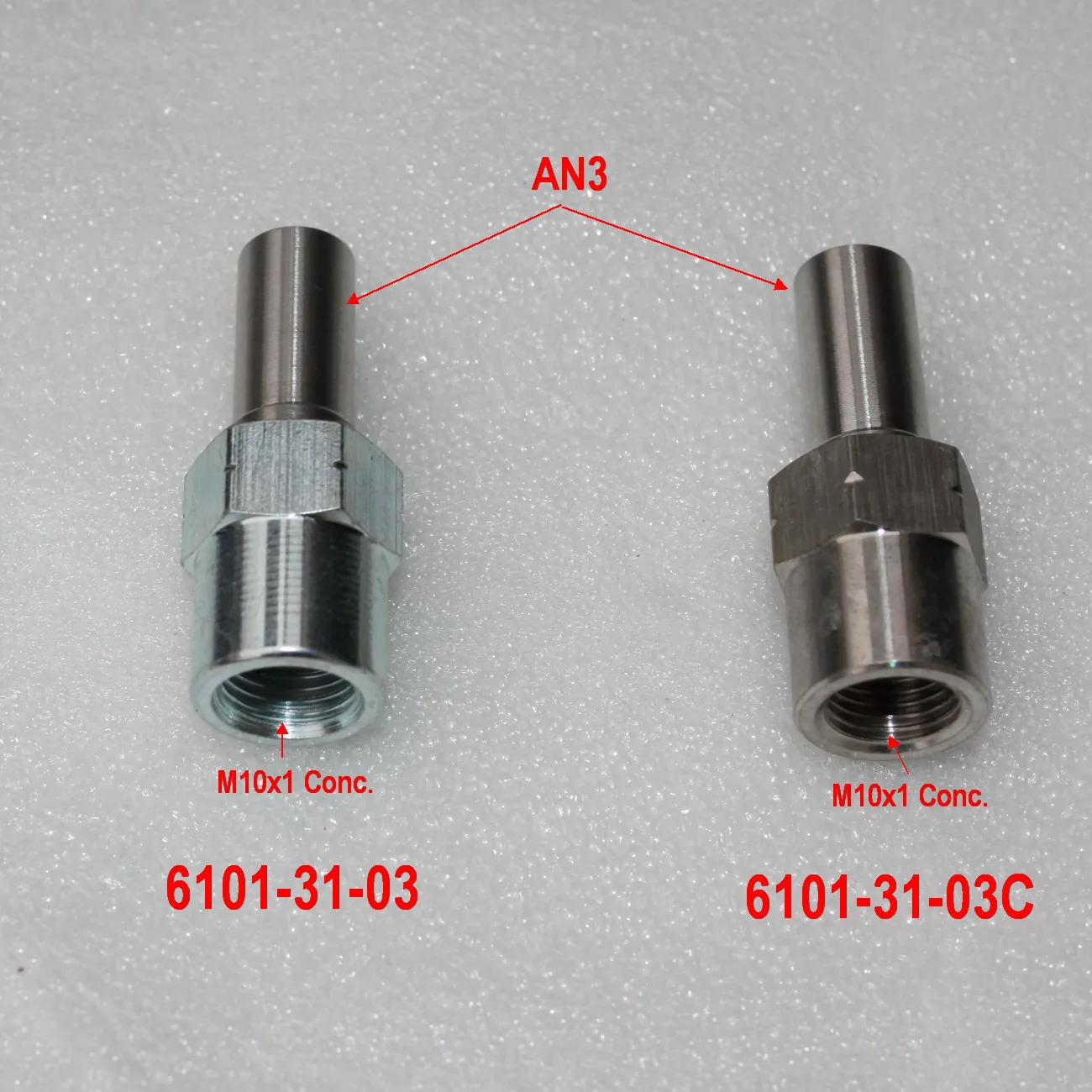 M10x1 CONC. Female Fitting For AN3 Braided Hose