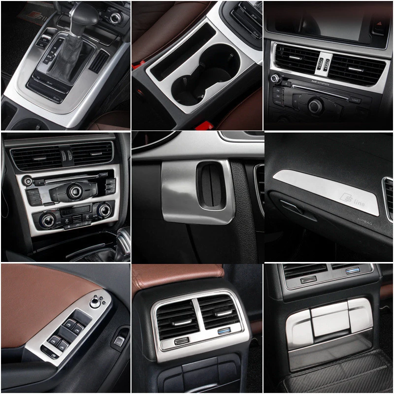 Car Key Hole Panel and Other Interior Stainless Steel Accessories For Audi A4L A5 2009~2016