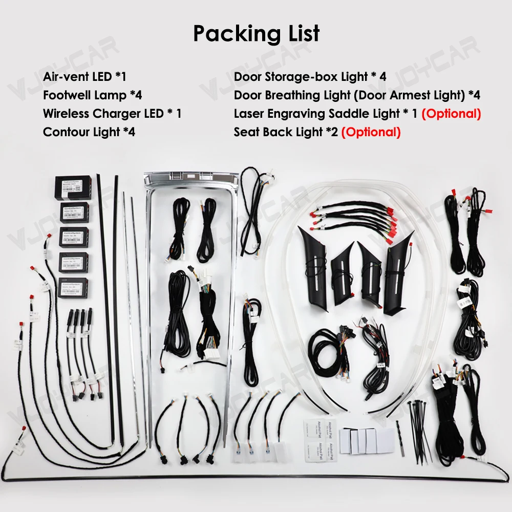 LED Ambient Light for Tesla Model 3 Y Car Retrofit Atmosphere Lamps Mobile APP Control Ambient Kits