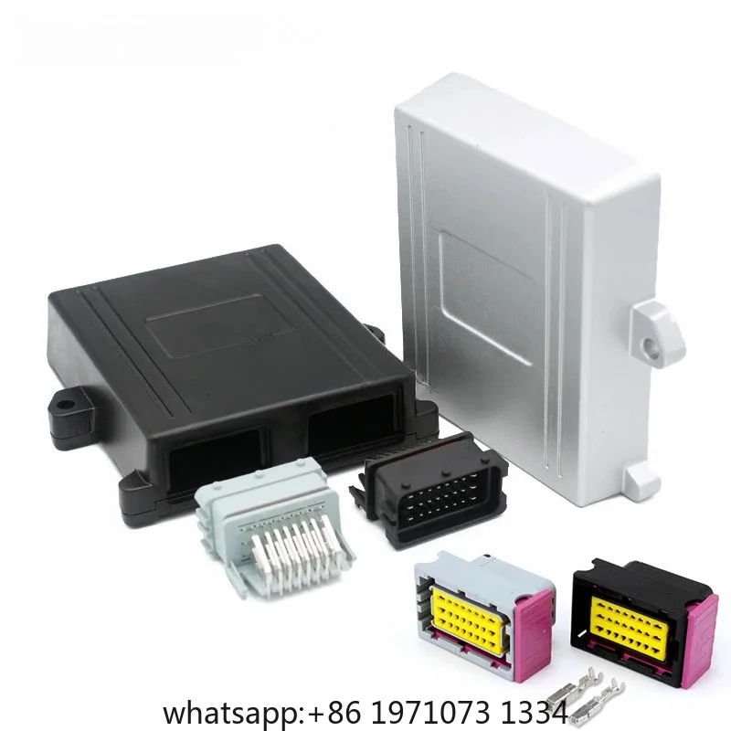 1 Set 24 Pin 48 Pin ECU Shell Aluminum Enclosure Box With Auto Connector Plug Car On-Board Controller Panel Circuit Board Socket
