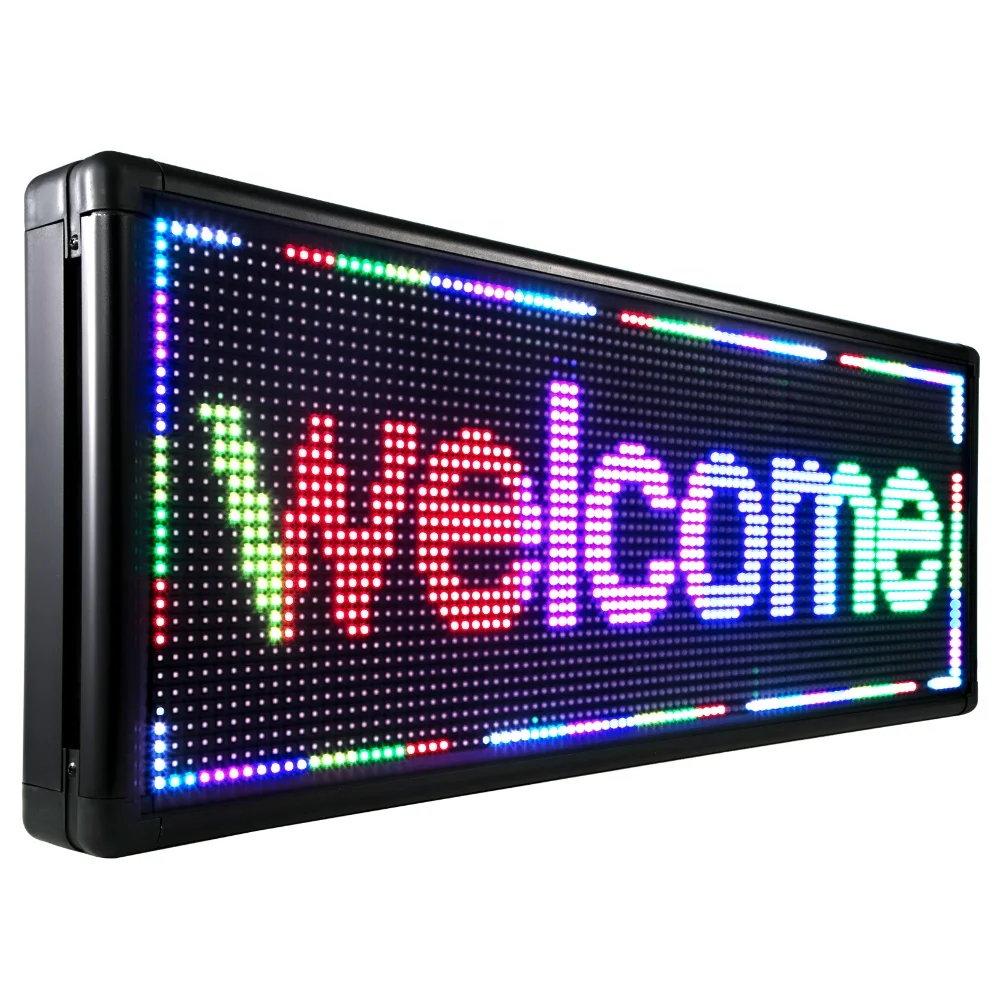 P10 LED Iron Video Wall Display Animation Programmable Scrolling Information Board for Outdoor Shopping Malls IP65 140 10mm