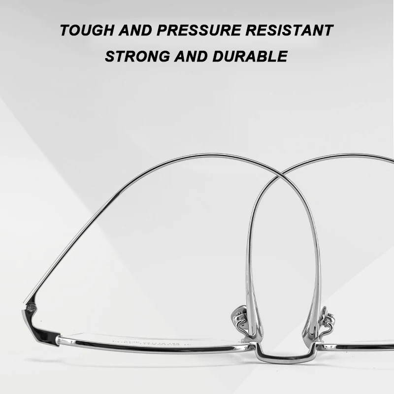 New Ultra-light Pure Titanium Glasses Frame Fashion Half-Rim Business Men Square Eyeglasses And Vintage Luxury Women Spectacle