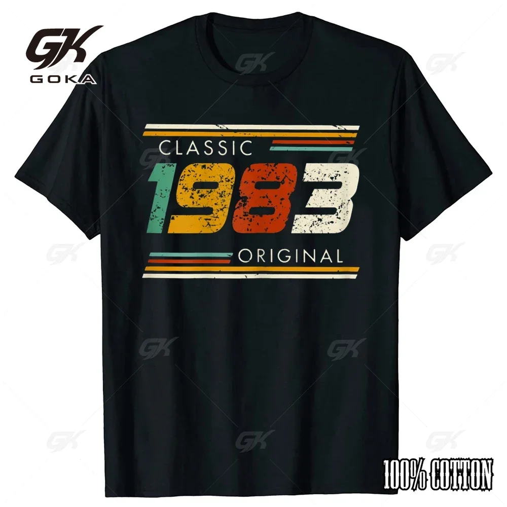 41 Years Old Made in 1983 Classic Original Vintage T Shirt for Men Father Days Gift Idea Classic Accessories Nostalgia  Tees