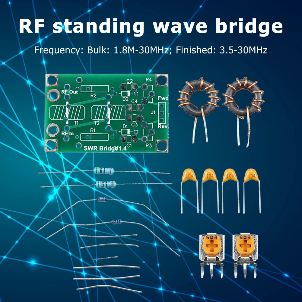 1.8M-30MHz/3.5-30MHz RF SWR Bridge Radio Frequency Stand Wave Ratio Module Board