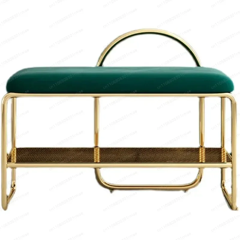Nordic Shoe Rack Seat Living Room Furniture with Soft Cushion for Hallway Space-Saving Shoe Changing Bench and Entryway