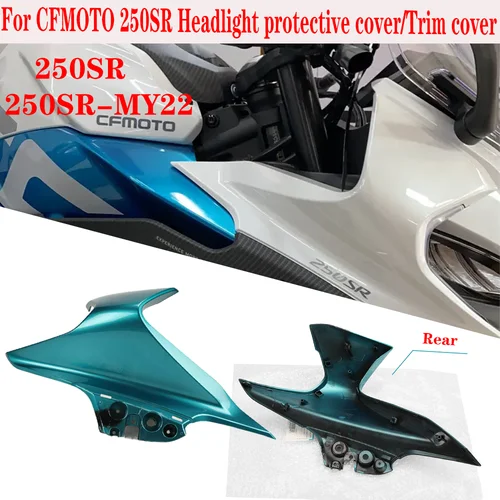 Para CFMOTO CF250SR 250SR 250SR-MY22 Piezas de motocicleta cubierta protectora de faro desnudo de fuerza descendente lateral cubierta deflectora de carcasa