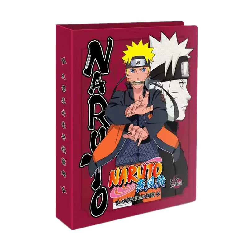 KAYOU Genuine Naruto Binder Leather Collection Book Anime Peripherals Card Accessories Cover Safety Buckle Games Hobbies SP Gift