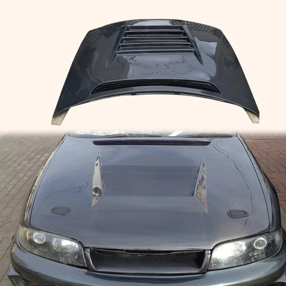 For Nissan Skyline R33 GTS Spec 1 DM Style Carbon Fiber Front Bonnet Hood