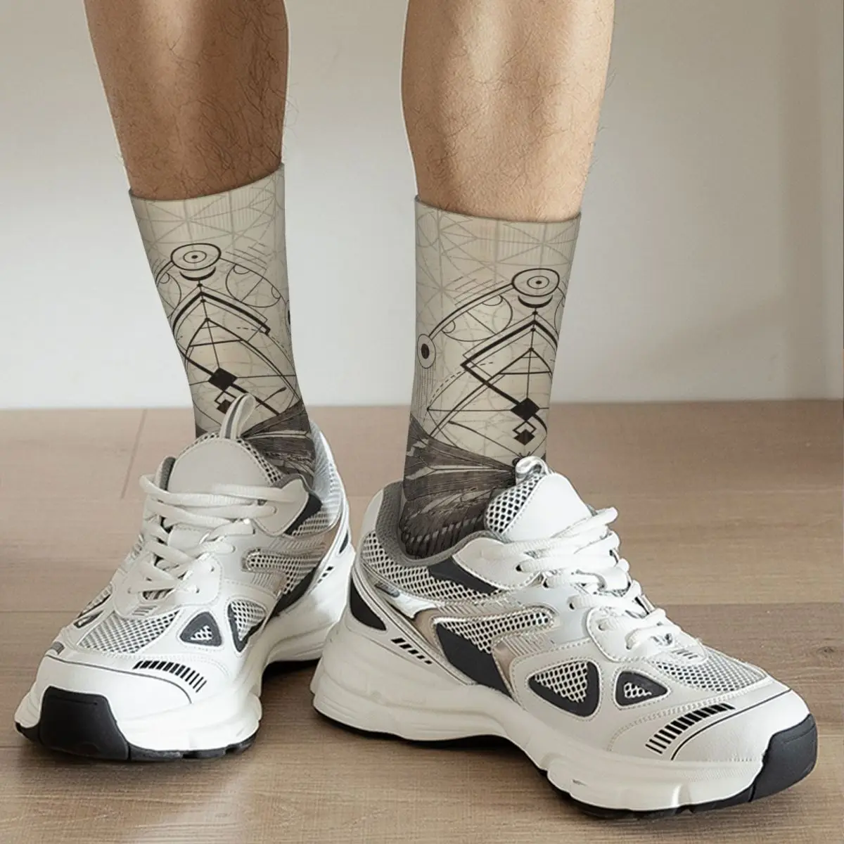 Sacred Geometry Zebra Longwing Butterfly Adult Socks Unisex socks,men Socks women Socks