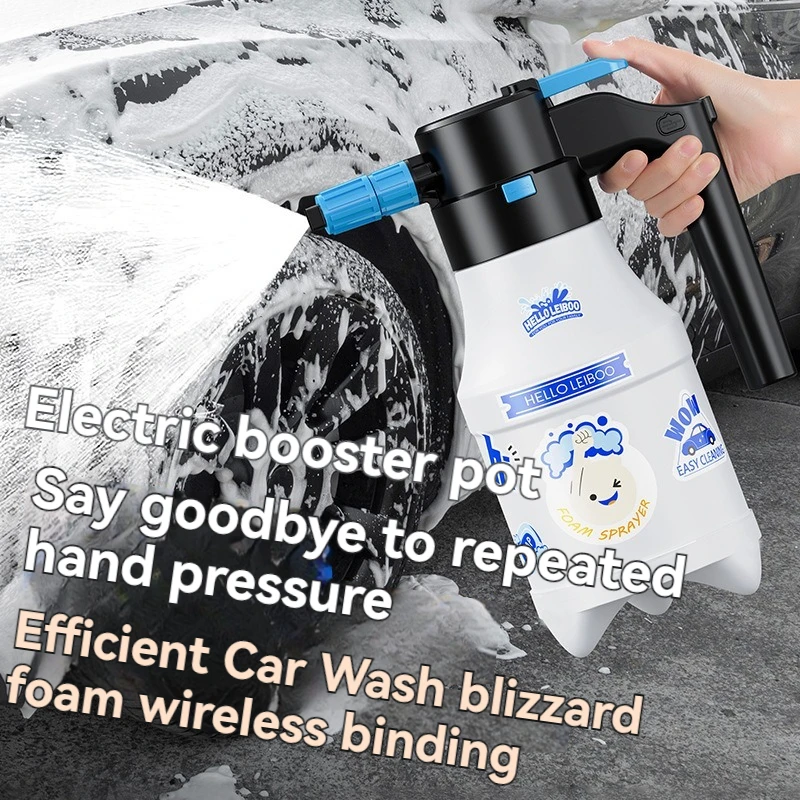 Car Wash Foam Sprayer Pneumatic Electric Foam Generator Foam Nozzle Handheld High Pressure Car Wash Spray Bottle Car Home Cleani