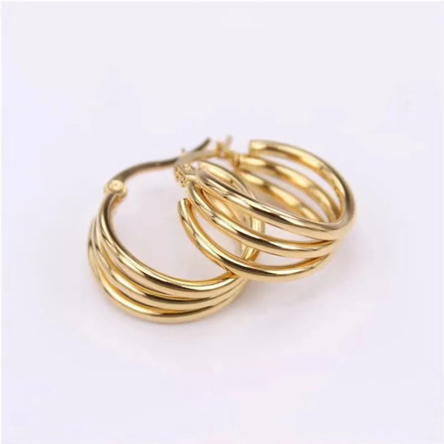 2-pack of stainless steel irregular earrings for women, high-end light luxury and simple design