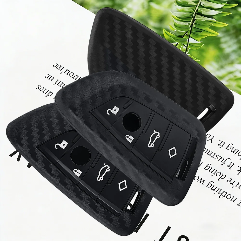 

For BMW X1 X3 X4 X5 X6 F15 F16 F48 G30 G38 525 540 740 1 2 5 7 Series 218i Carbon Fibler Silicone Key Protector Case