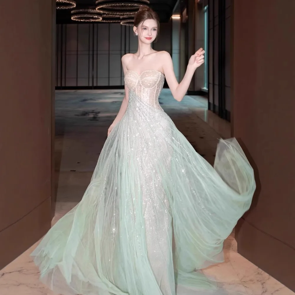 

Ele с открытыми плечами для выпускного вечера Dr Super Fairy Princess Юбка для школьников на день рождения для взрослых Церемония побега Платье невесты