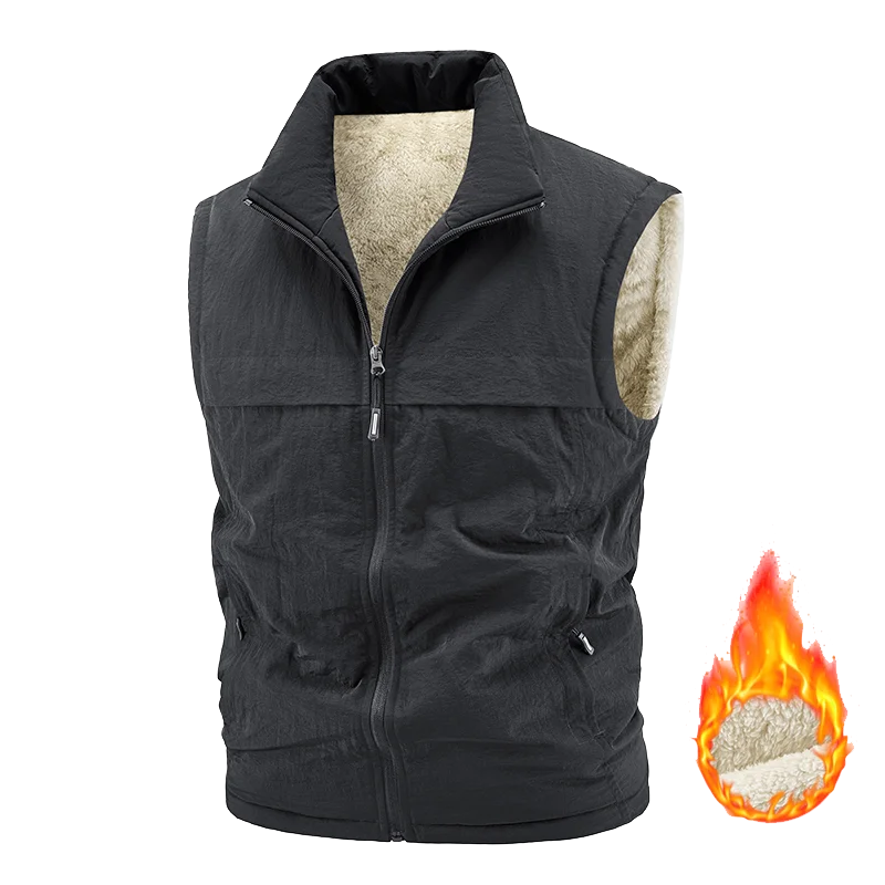 

Fashion Large Size 5XL Men's Multi-Pocket Clothing Winter Vest Jackets Sleeveless Coat Male Warm Waistcoat Fleece Vest Men